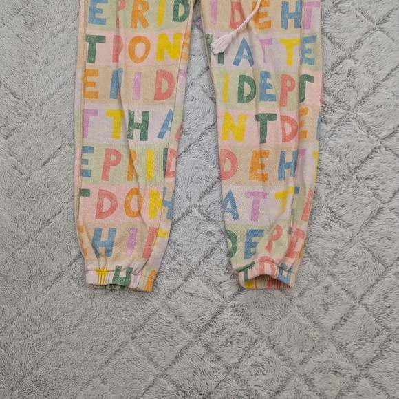 Anthropologie Joggers Womens S Pink Pride Graphic Luke John Matthew Arnold - Picture 3 of 10